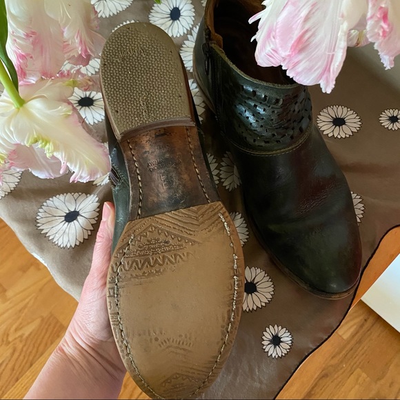 Moma Italian Leather Boots Rustic Green 38.5 - Picture 5 of 9